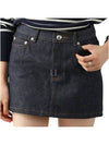 Women's Mini Jupe Denim Skirt Indigo - A.P.C. - BALAAN 2