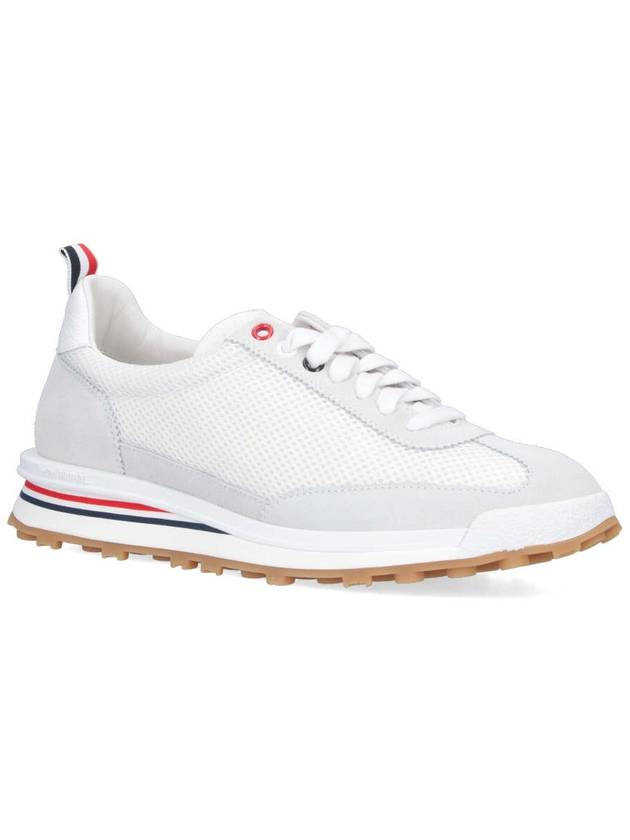 Fine Kid Suede Tech Runner White - THOM BROWNE - BALAAN 3