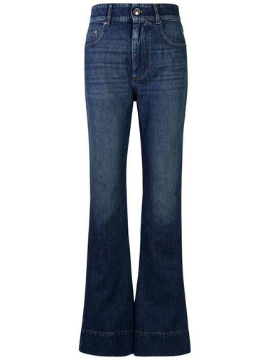 Sportmax 'Robinia' Blue Cotton Jeans - MAX MARA SPORTMAX - BALAAN 1