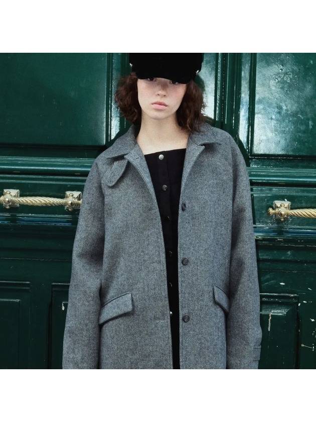 Francis Winter Wool Single Coat Charcoal - LETTER FROM MOON - BALAAN 8