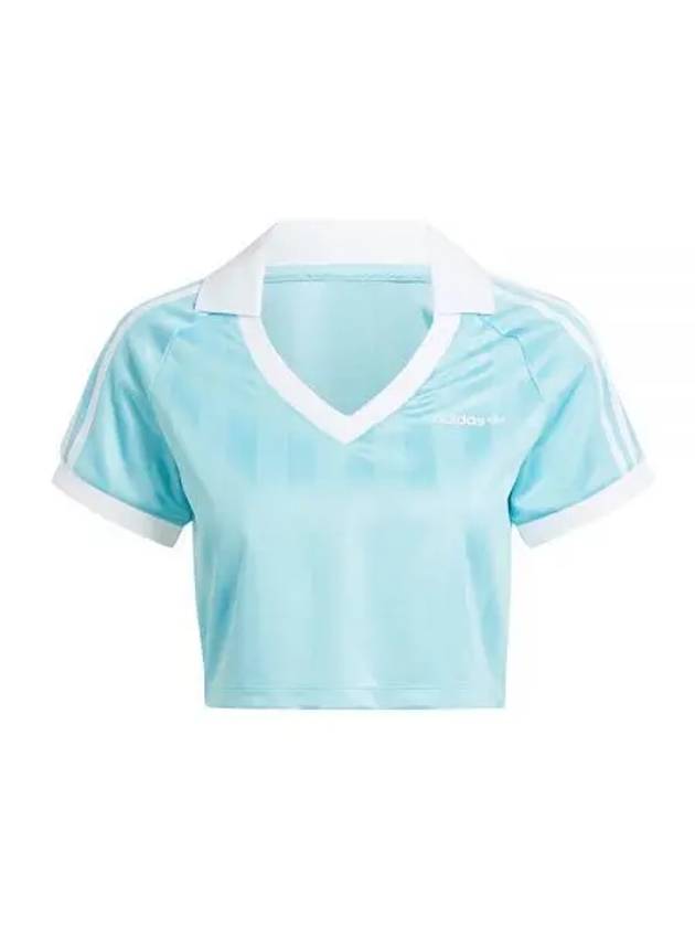 Football Crop Short Sleeve T-Shirt Light Aqua - ADIDAS - BALAAN 2