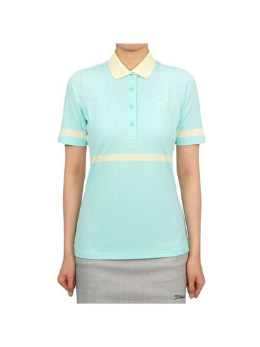 Golf Moira Short Sleeve Polo Shirt Aruba Blue - J.LINDEBERG - BALAAN 1