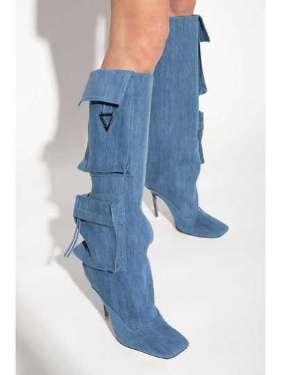 The Attico ‘Sienna’ Denim Heeled Boots, Women's, Blue - THE ATTICO - BALAAN 2