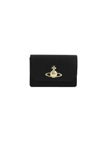 5115002DW S000B N402 Vegan Biogreen Saffiano Business Card Wallet - VIVIENNE WESTWOOD - BALAAN 1