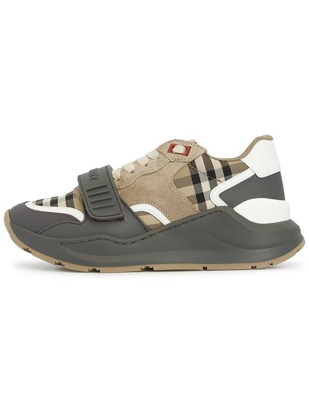 Ramsley Vintage Check Low Top Sneakers Grey Beige - BURBERRY - BALAAN 5