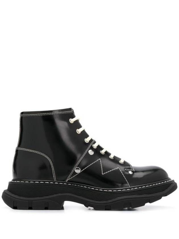 Tread Lace-Up  Worker Boots Black - ALEXANDER MCQUEEN - BALAAN 2