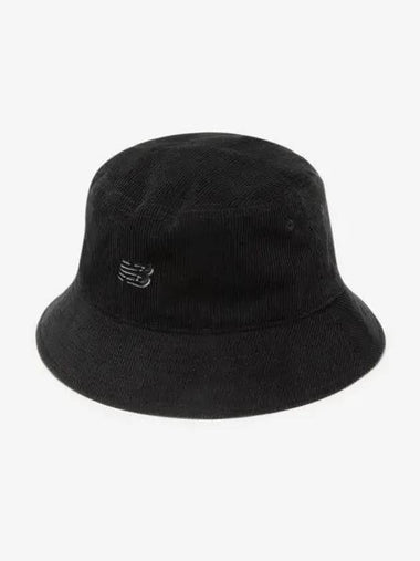 NBGDEFE704 Corduroy Reversible Bucket Hat BLACK - NEW BALANCE - BALAAN 1