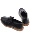 V Logo Leather Loafers Black - VALENTINO - BALAAN 7