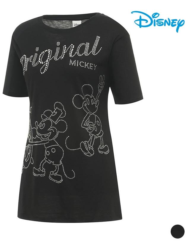 Graphic Printing Boat Neck Cotton Short Sleeve Round T-Shirt HL2LTS101 - DISNEY GOLF - BALAAN 1