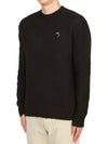 Embroidered Logo Crew Neck Knit Top Black - ACNE STUDIOS - BALAAN 3