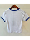 AU Australia OUTLINES LINGER Slim Fit Crop T Shirt ST1235012 White WOMENS - STUSSY - BALAAN 6