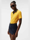 Women's Sammy Short Sleeve Polo Shirt Yellow - J.LINDEBERG - BALAAN 3