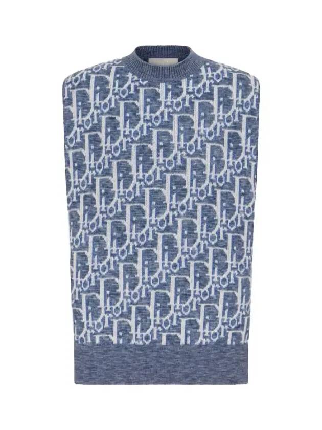 Oblique Wool Vest Blue - DIOR - BALAAN 3