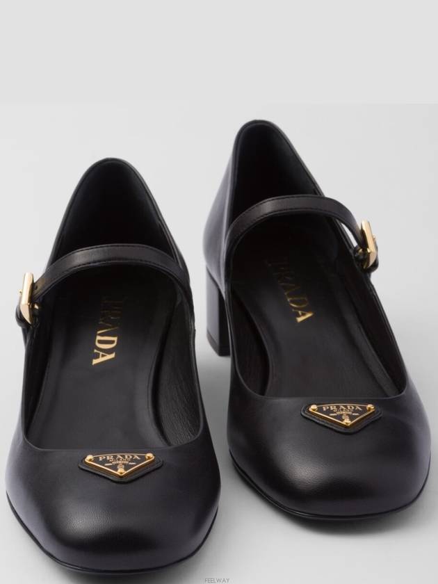 Napa Leather Mary Jane Pumps Black - PRADA - BALAAN 4