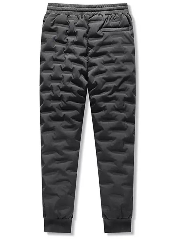 Quilted Duck Down Jogger Banding Padded Straight Pants Black - IKALOOOK - BALAAN 3