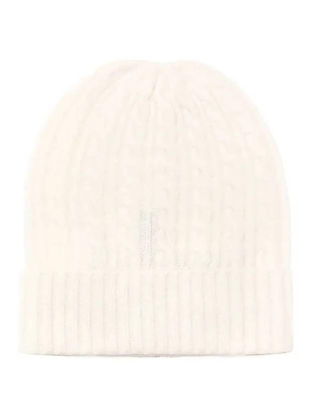 White Neutro Cashmere Beanie 011 - MAX MARA - BALAAN 1