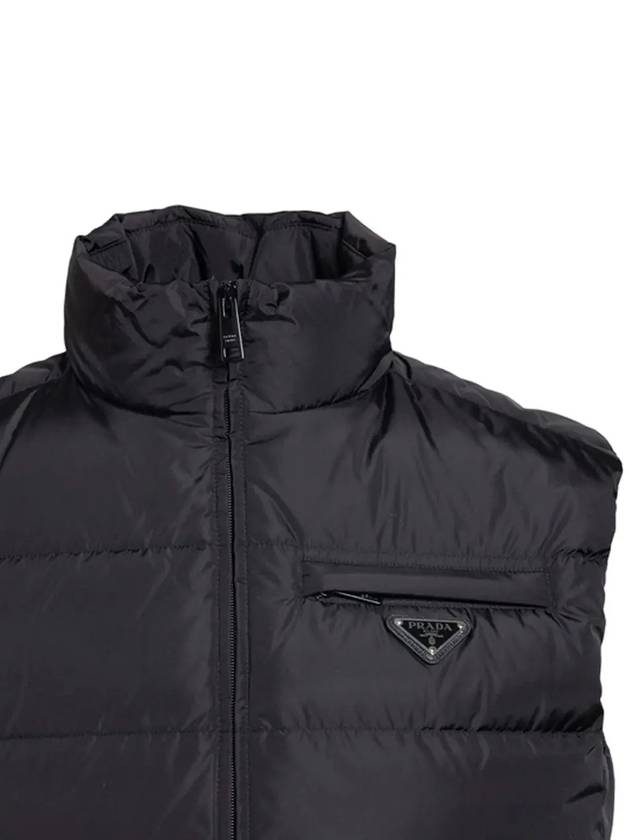 Triangle Logo Down Vest Black - PRADA - BALAAN 5