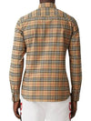 Small Scale Check Stretch Cotton Long Sleeve Shirt Beige - BURBERRY - BALAAN 4