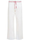 Tie Waist Straight Jeans White - MARNI - BALAAN 1