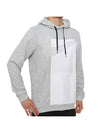 Large Logo Colorblock Fleece Hoodie Grey - NIKE - BALAAN 1