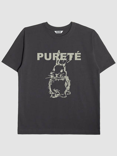 Purette Graphic Short Sleeve T-Shirt Charcoal - KLOR - BALAAN 1