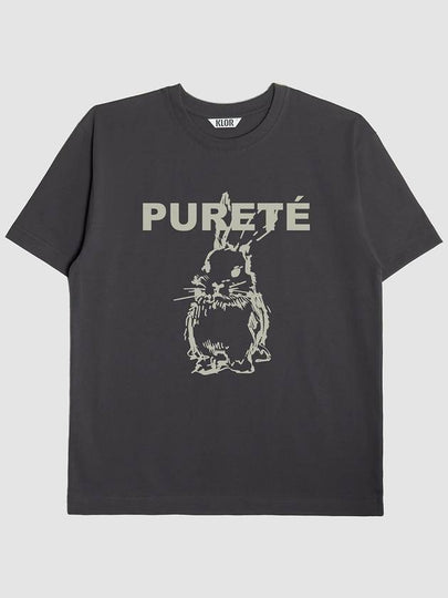 UNISEX Purete Graphic Short Sleeve T Shirt CHARCOAL - KLOR - BALAAN 2