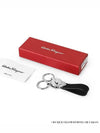 Gancini Leather Key Holder Black - SALVATORE FERRAGAMO - BALAAN 4