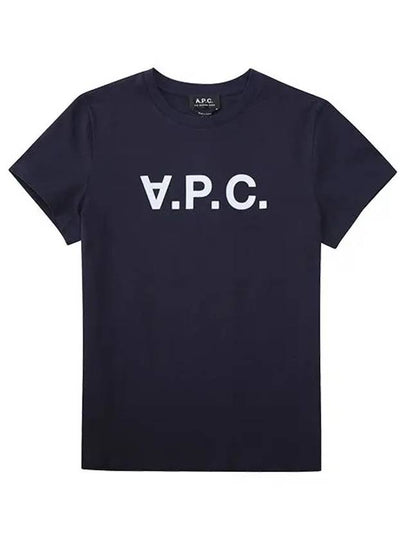 VPC Logo Organic Cotton Short Sleeve T-Shirt Navy - A.P.C. - BALAAN 2