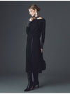 Karina draping knit dress black - DE PERI MERA - BALAAN 3