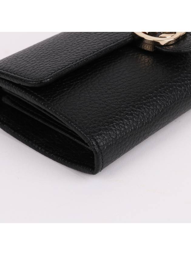 GG gold interlocking black long wallet 615524 - GUCCI - BALAAN 7