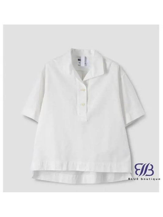 MHL S UTILITY SHIRT WHITE WHSH0502S24KGZ WHI embroidery - MARGARET HOWELL - BALAAN 1