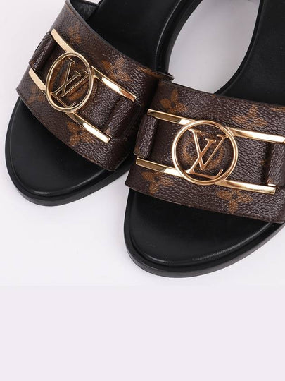 Monogram Gold Revival Flat Mules - LOUIS VUITTON - BALAAN 2