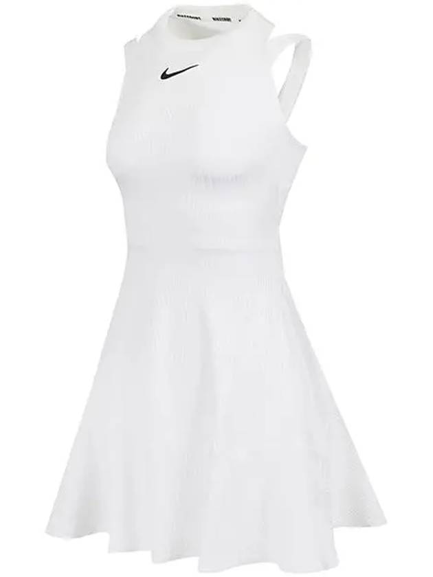 Court Slam Dri Fit Tennis Short Dress White - NIKE - BALAAN 3