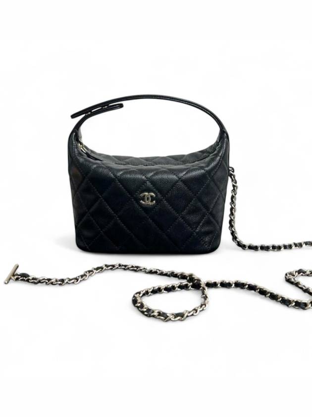 NEW Cruise Caviar Mini Chain Hobo Bag Black - CHANEL - BALAAN 1