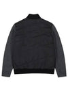 Men s hybrid goose down knit cardigan 2834GXKW BLACK - BLACK&WHITE - BALAAN 2