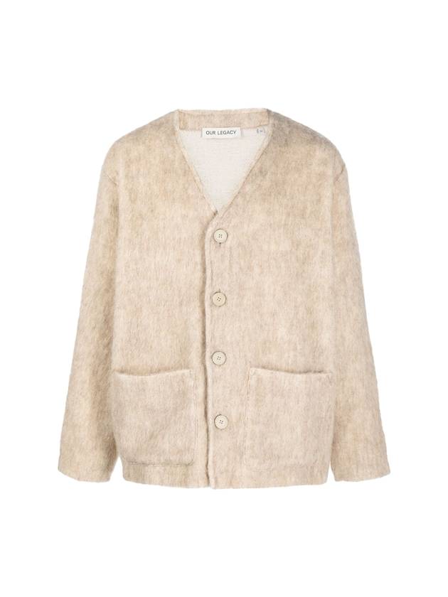 V-neck mohair cardigan beige - OUR LEGACY - BALAAN 1