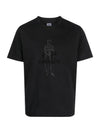 Men's Logo 1020 Jersey British Sailor Short Sleeve T-Shirt Black - CP COMPANY - BALAAN 3