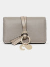 Alphabet Leather Flap Card Wallet Grey - CHLOE - BALAAN 4