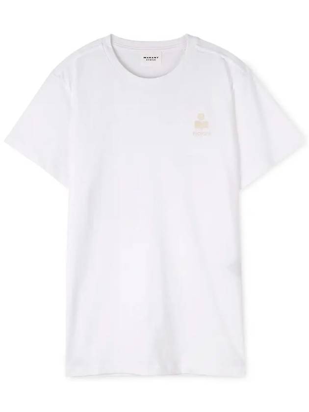 Aby Logo Short Sleeve T-Shirt White - ISABEL MARANT - BALAAN 2