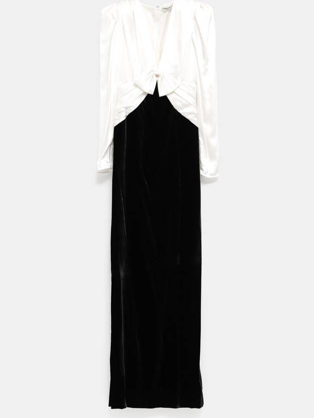 Silk and Velvet Dress - ALESSANDRA RICH - BALAAN 1