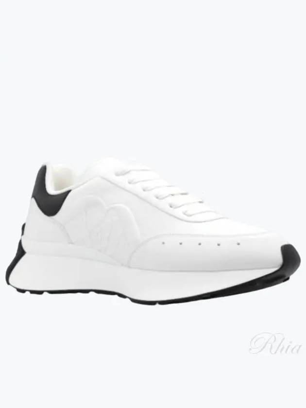 Sprint Runner Black Tab Low Top Sneakers White - ALEXANDER MCQUEEN - BALAAN 2