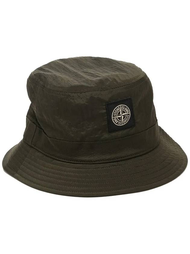 Logo Patch Bucket Hat Khaki - STONE ISLAND - BALAAN 3