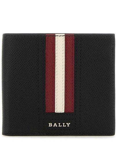 Men’s 3 Stripes Half Wallet Black - BALLY - BALAAN 2