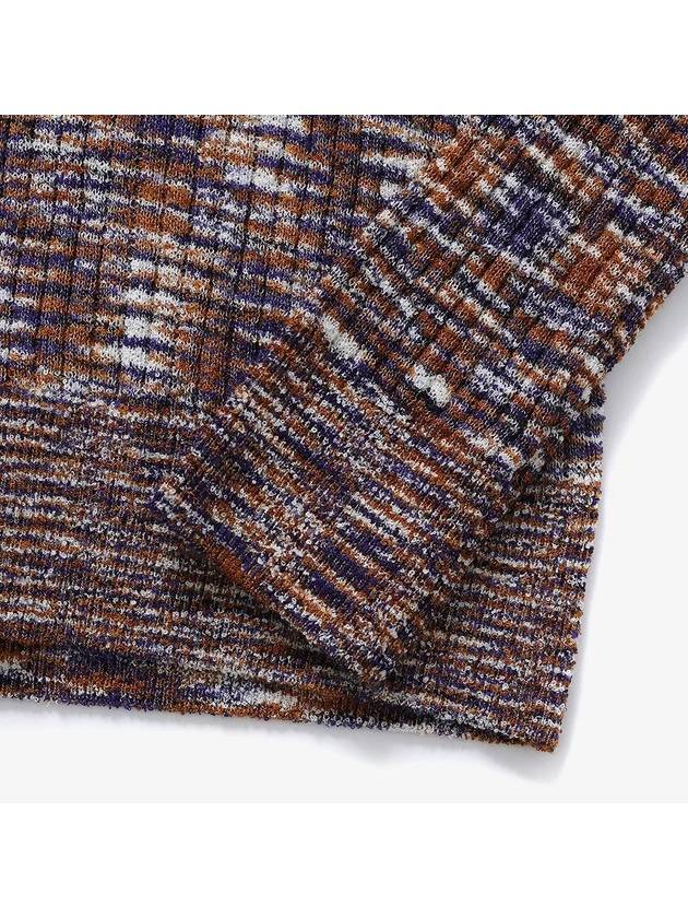 Multicolor ribbed crop knit multinavy - NOIRER FOR WOMEN - BALAAN 5