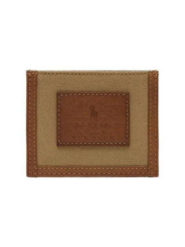 Debossed Logo Card Holder Brown - POLO RALPH LAUREN - BALAAN 1