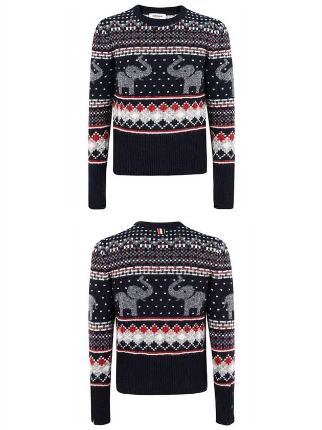 Icon Elephant Pullover Knit Top - THOM BROWNE - BALAAN 5