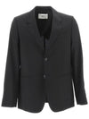 Two Button Blazer Jacket Black - AMI - BALAAN 2