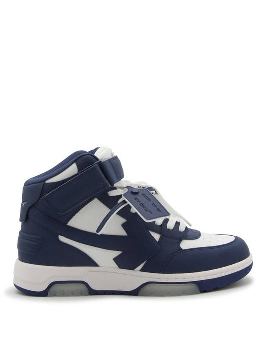 23 fw Blue White Leather Out of Office Mid Top Sneakers OMIA259C99LEA0020142 B0480489924 - OFF WHITE - BALAAN 1