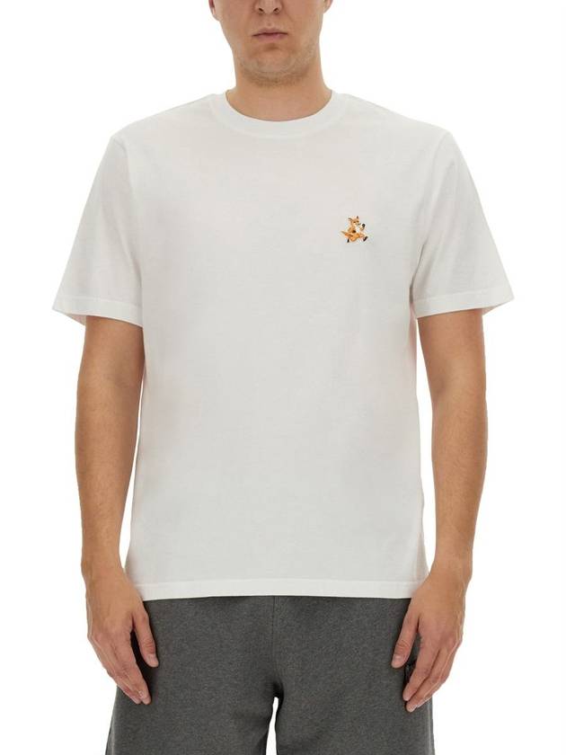 Speedy Fox Patch Comfort Short Sleeve T-Shirt White - MAISON KITSUNE - BALAAN 3