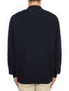 Men's Feather Patch Cardigan Dark Blue - GOLDEN GOOSE - BALAAN 5